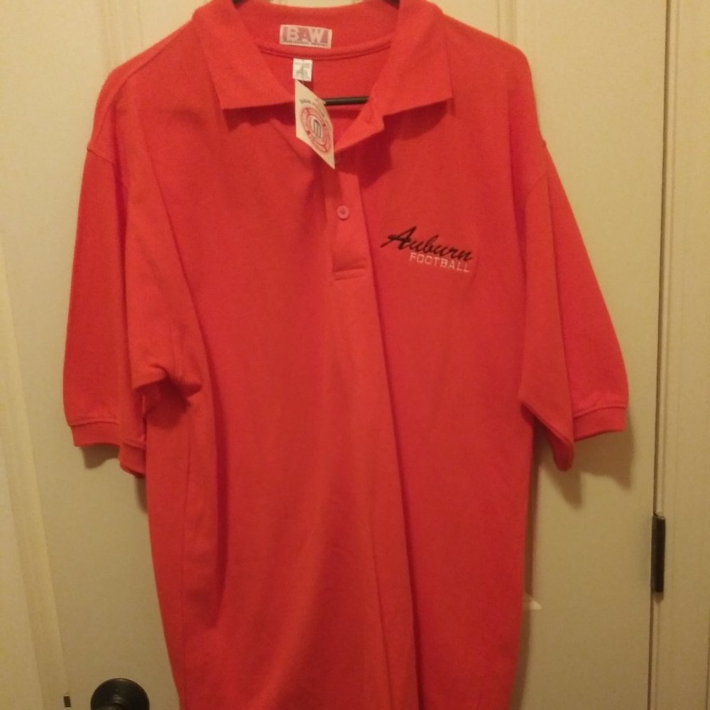 BAW Athletic Wear Orange Auburn Polo  NWT XL